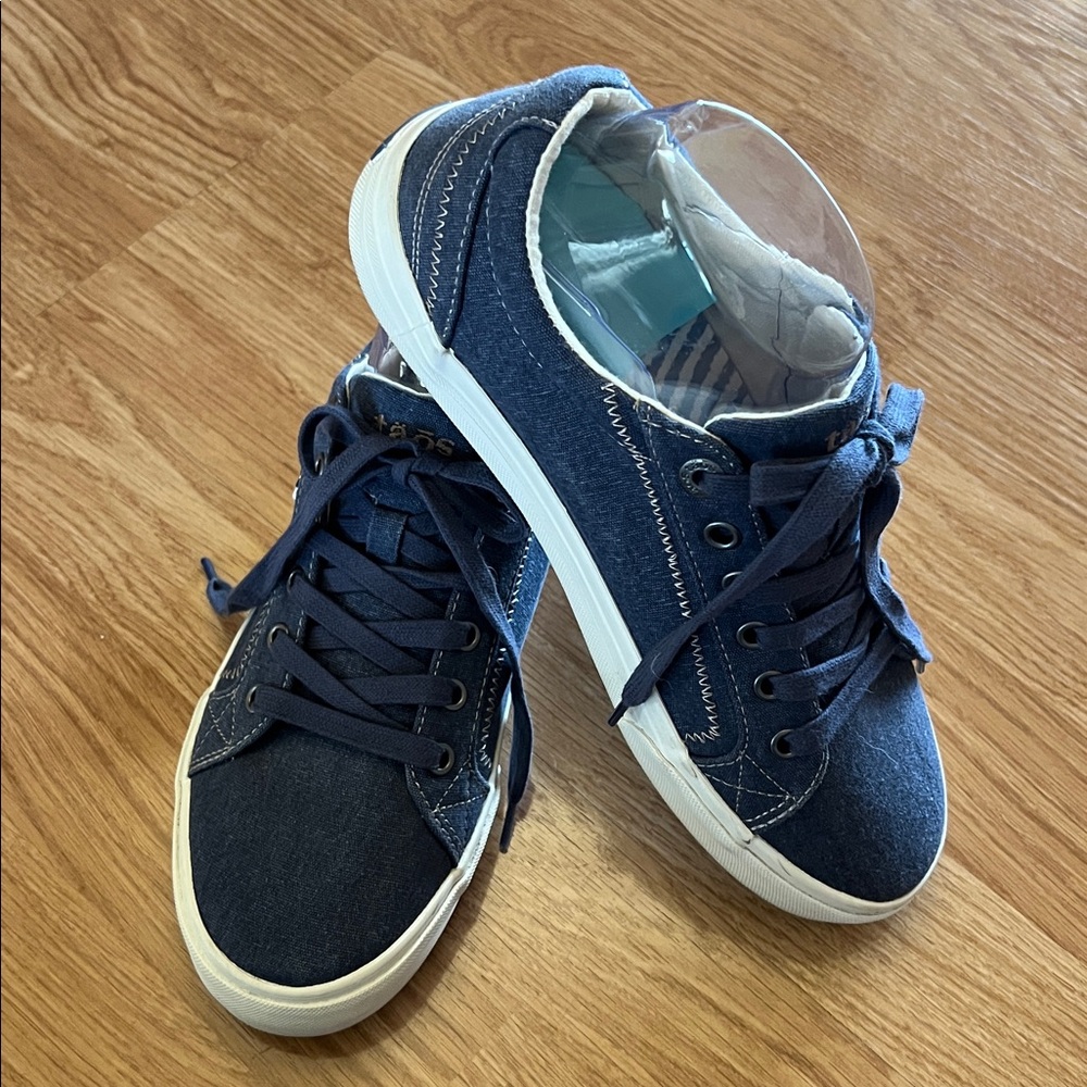 Taos Women’s Plim Soul Blue Wash Canvas Sneakers Size 9W - Picture 3 of 14